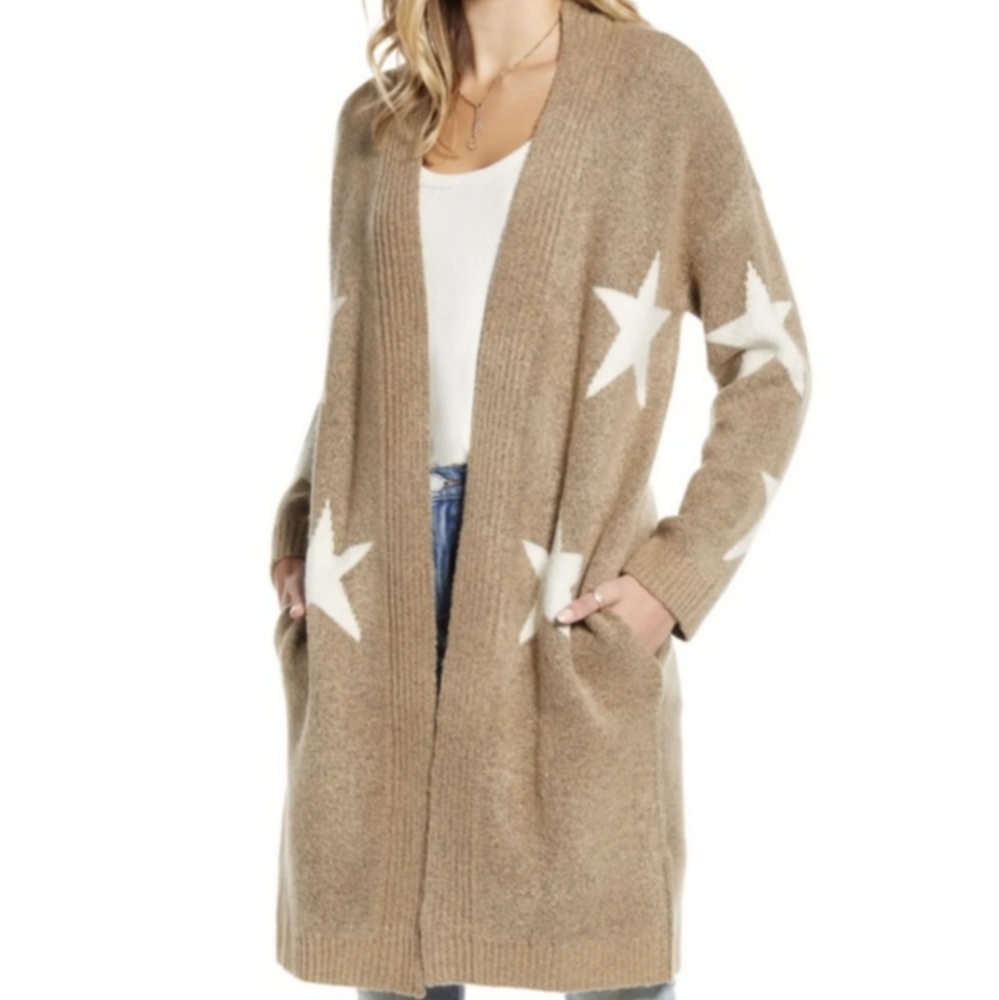 Blank nyc count your stars long line cardigan with pockets